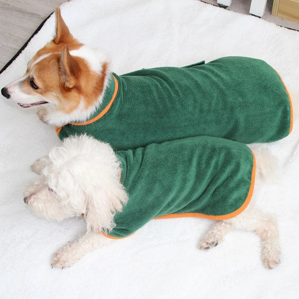 Water Absorbent Dog Bathrobe